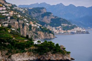 Amalfi coast and cliffs_
